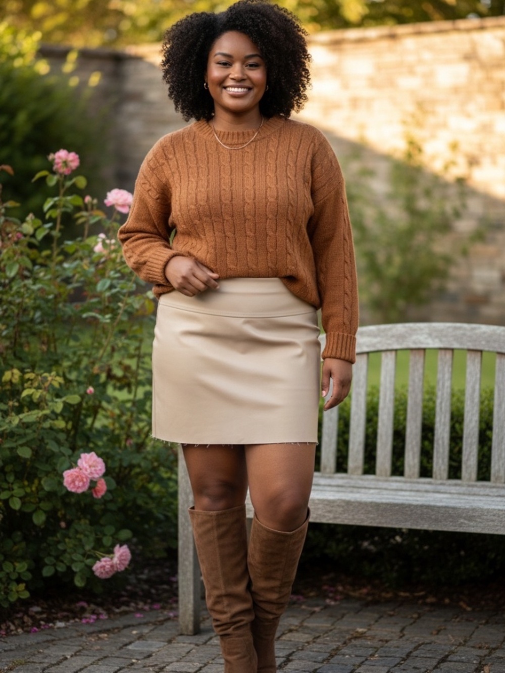 Faux leather mini skirt XL